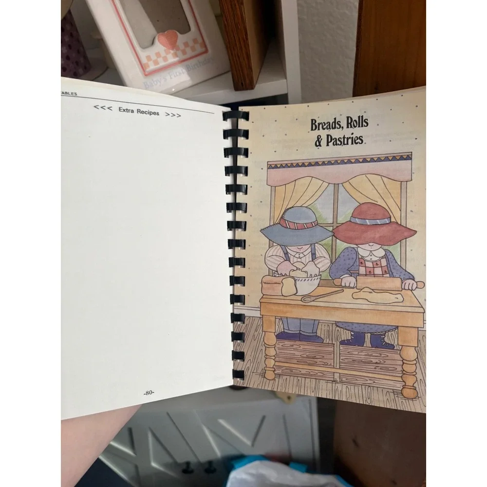 Vintage 1978 Seasoned With Love Church Cookbook Glenwood MN Sunbonnet Sue Style